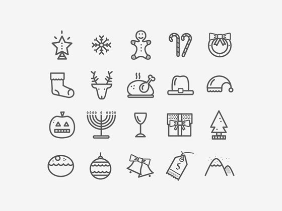20 枚圣诞图标