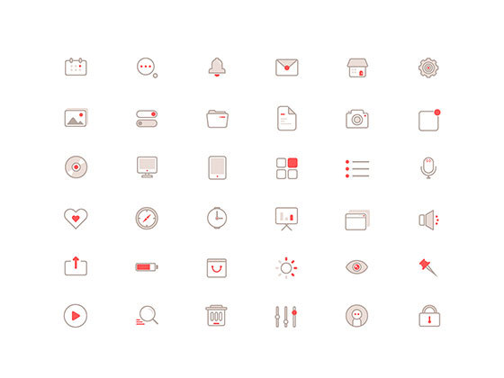 36个简单的图标 36 Simple Icons