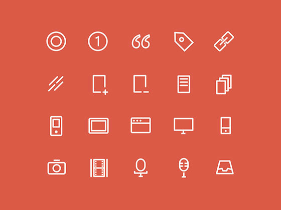 文档编辑图标 3px Icons Set