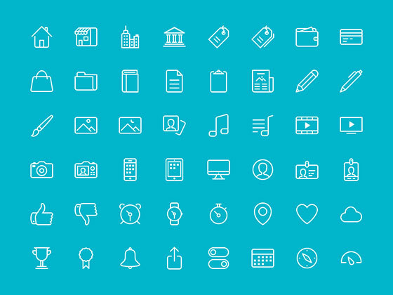 线条图标 Bubbles Icon Set