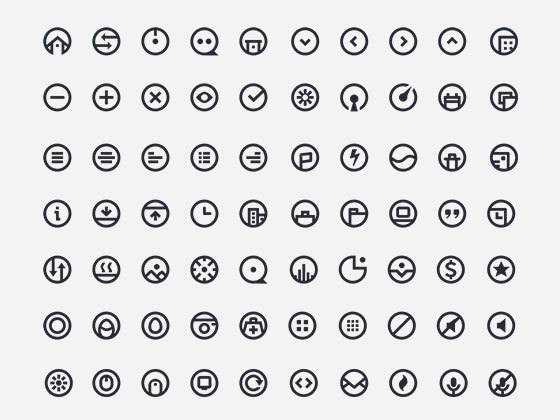 圆圈图标 Circlecons