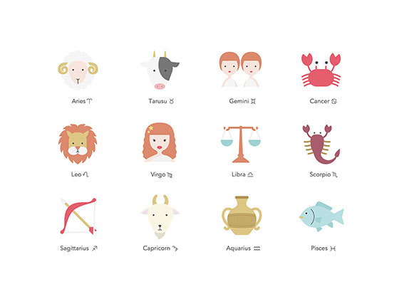 12 枚星座图标 Constellation Icons