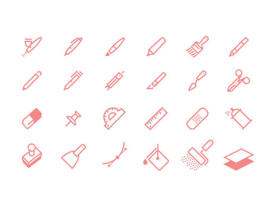 绘图工具图标 Drawing Tools Icons