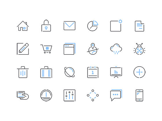 双色线条图标 Epic Multicons