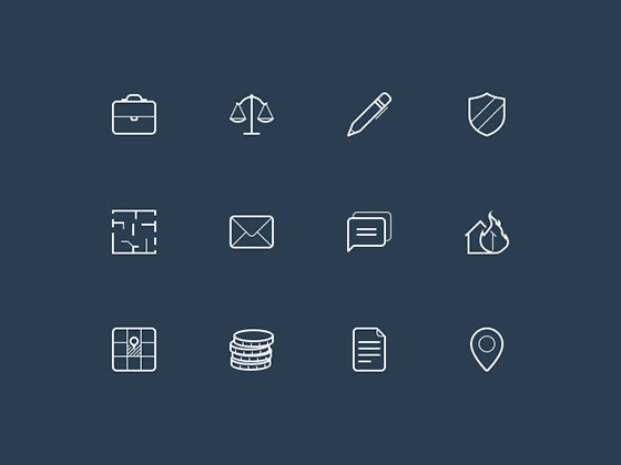 12 枚法律图标 Legal Icons