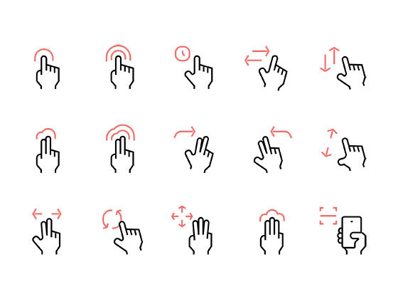 15 枚手势图标 Rena Gesture Icons