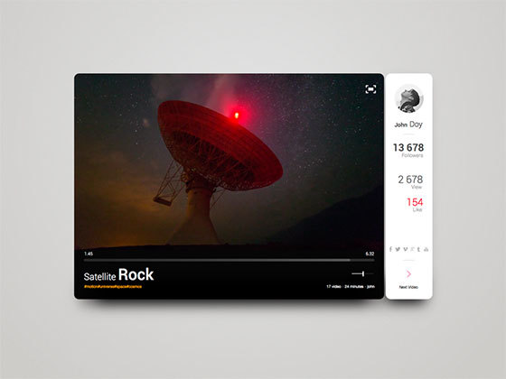 音乐组件 Satellite Rock Video Widget