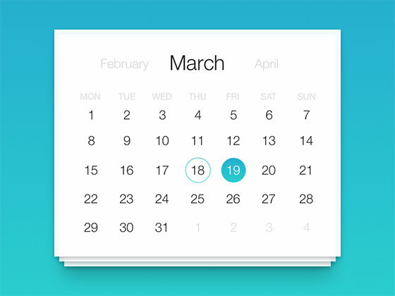 日历选择器 Simple Date Picker