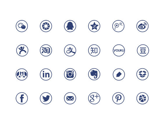 社交网络图标 Social Network Icons