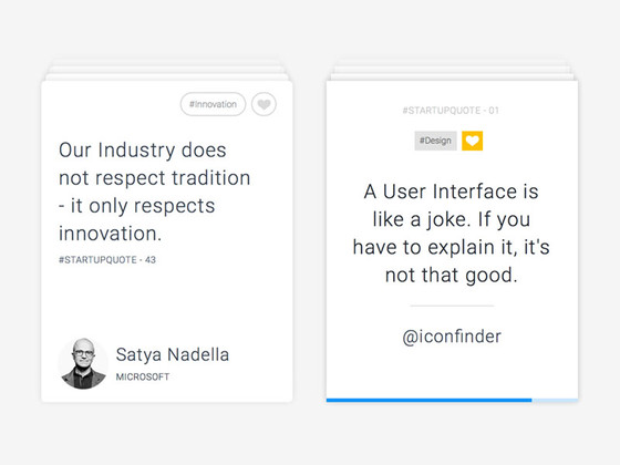 页面组件 Startupquote App Design