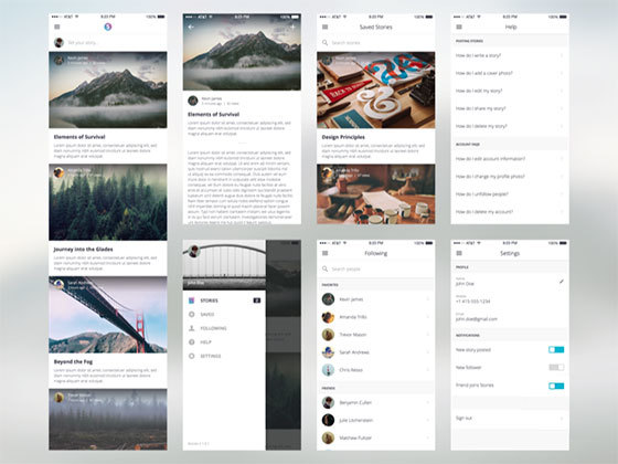 故事博客 Stories Blog UI Kit