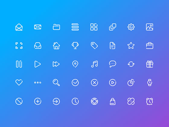 多功能开口线条图标 Versatile Icon Set