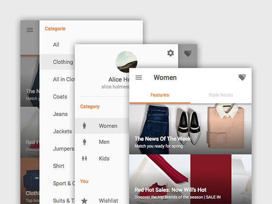 安卓购物商城 Zalando Material Design UI