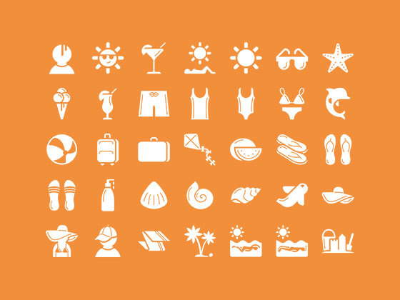 夏季图标 Summer Time Icons