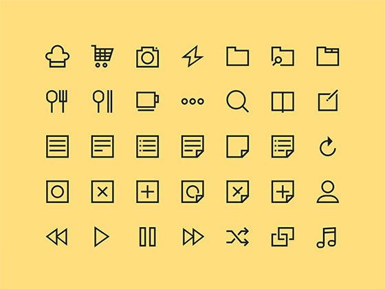 线条图标 Essential Line Icons