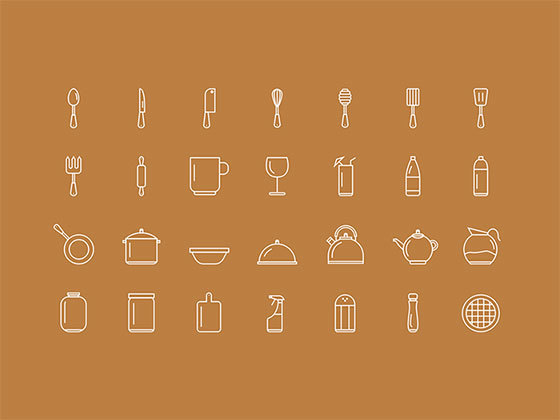 Kitchen Tools Icon Set