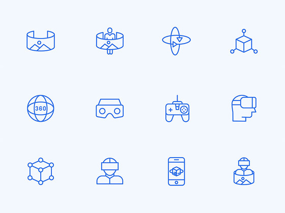 30枚 虚拟现实元素图标ICONS