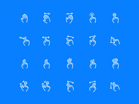 手势图标集 Gesture Icon Set