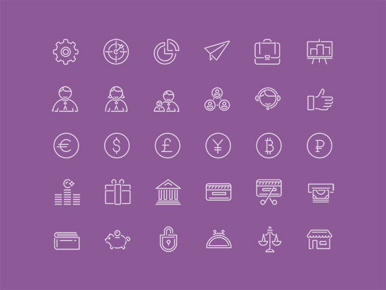 100个线条图标 100 Line Icons