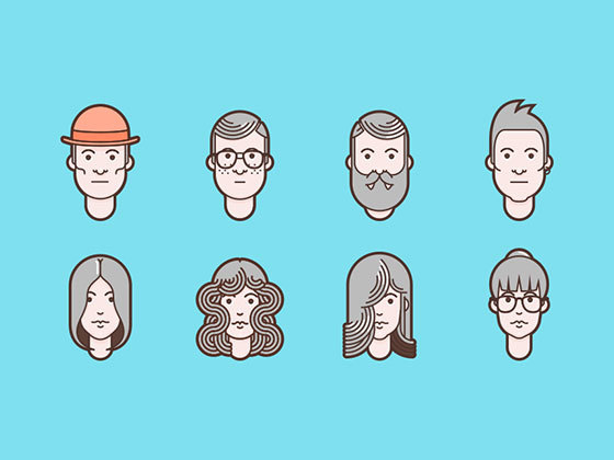 10 枚头像 Material Design Avatars