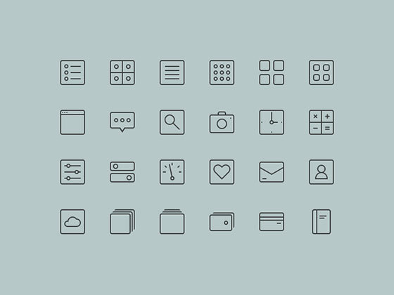 矩形图标集合 Punjab Icons