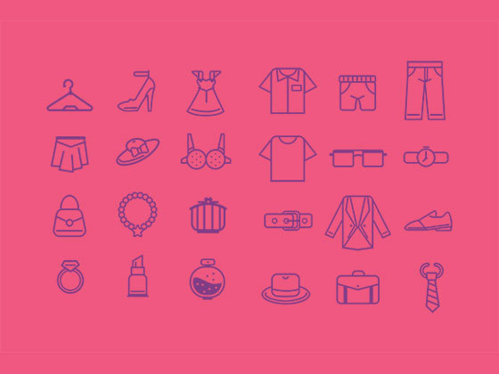 时尚线条图标 Fashion Line Icons
