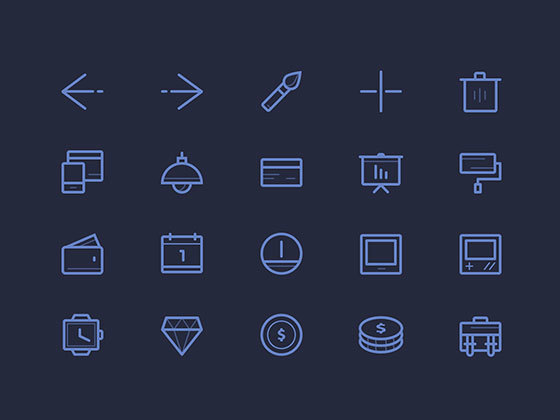 Beautiful Outlined Icons