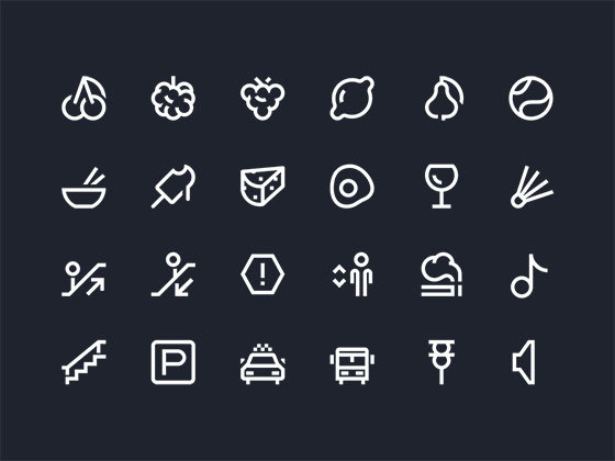 110个断线图标 110 Line Icons