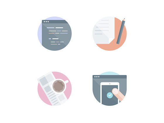 实心彩色图标 Round Icons