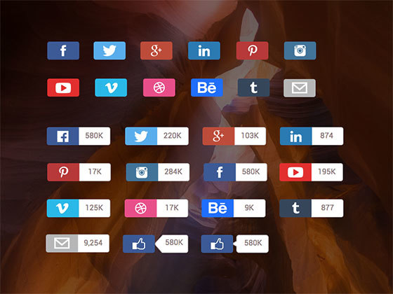 社会化分享图标 Social Share Badges