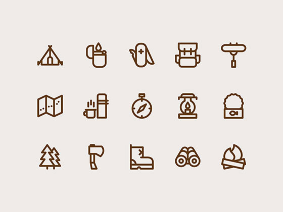 野营图标 Camping Icons