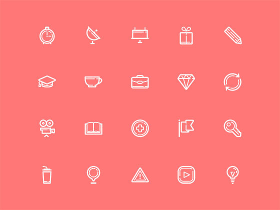 60个粗细线断口图标 60 Line Icons