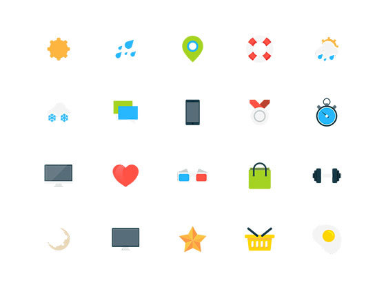 迷你彩色实心图标 Colorful Tiny Icons