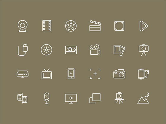 照片视频图标集 Photo & Video Icon Set