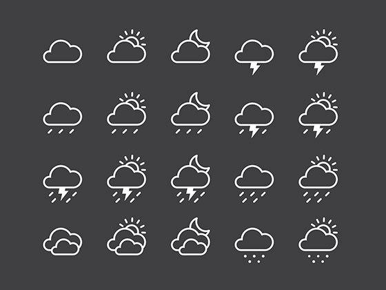 简约天气图标 Simple Weather Icons