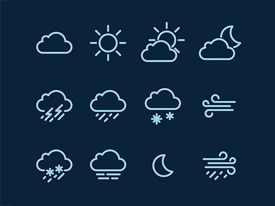 天气图标 Weather Vector Icons