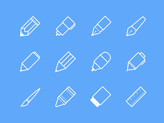 白板笔图标 Writing Implement Icons