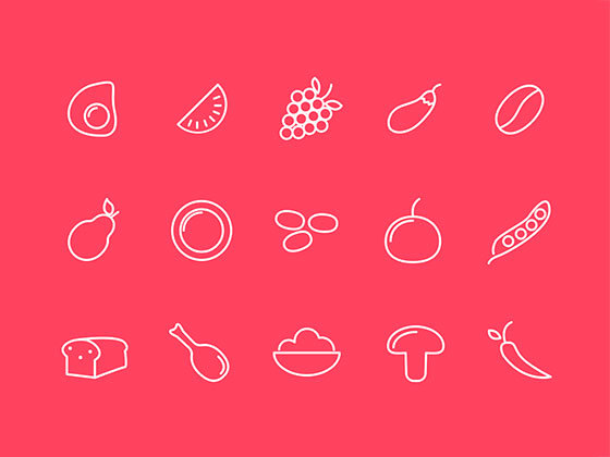 40个食物图标 40 Food Icons