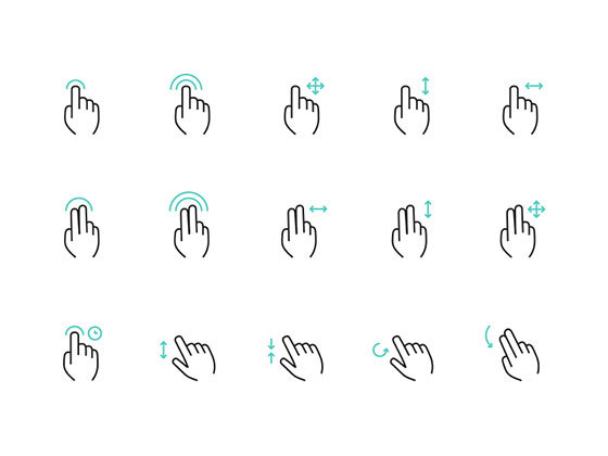 54个手势图标 54 Gesture Icons