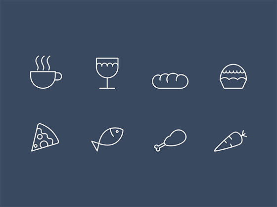 食物图标 Food icons