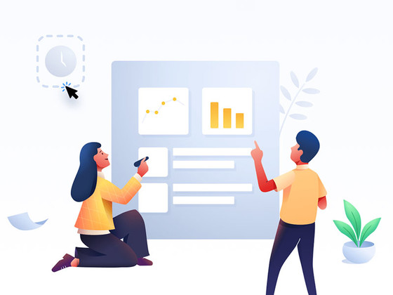 9 张亮色移动与互联网插画