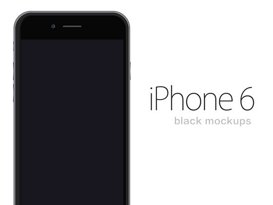 黑色iPhone 6样机 iPhone 6 Black Mockups