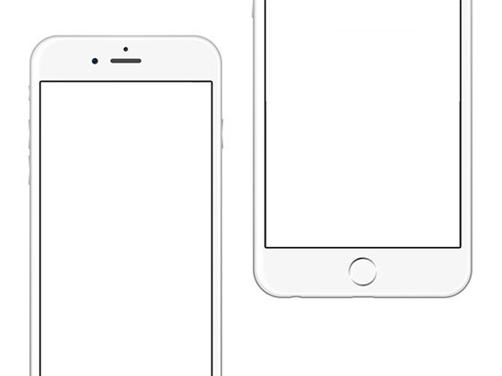 iPhone 6 Plus 银色样机 iPhone 6 & Plus Silver Mockups