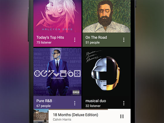 音乐信息流UI Material Design Music Feed