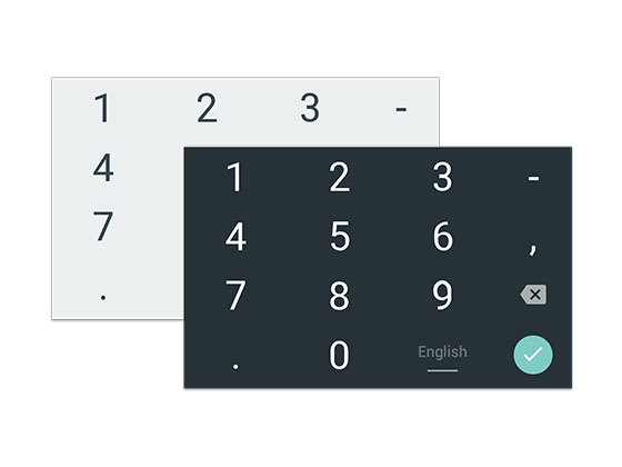 数字键盘 Material Design