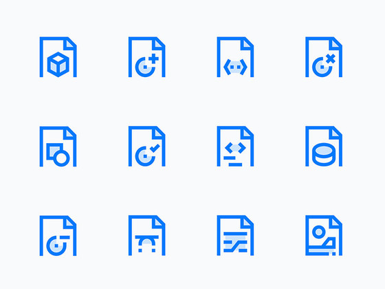 25 枚简约文件类型图标