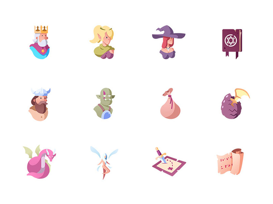 30 枚魔幻角色扮演游戏图标