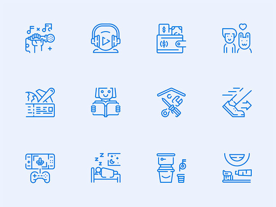 36 枚生活方式元素图标