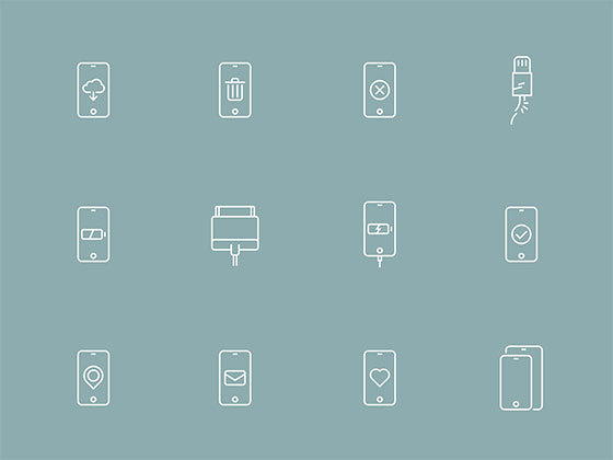 37 枚 iPhone 状态和元素图标