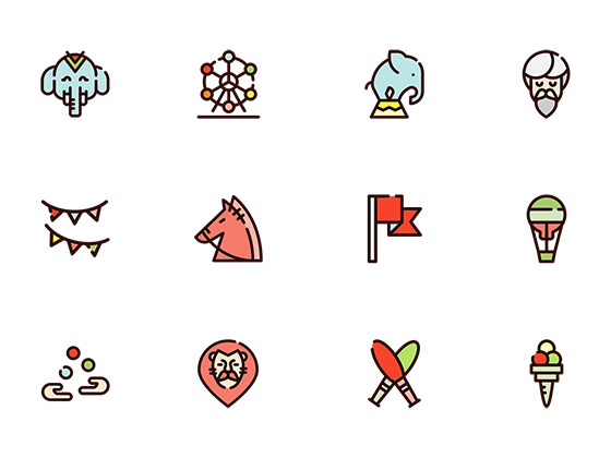 50 枚马戏团元素图标